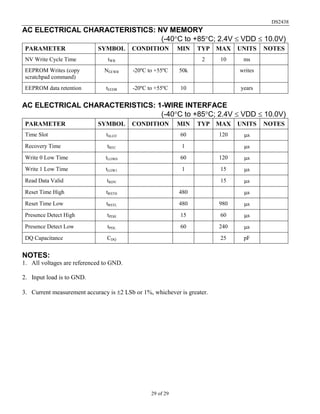 Ds2438 smart battery monitor | PDF