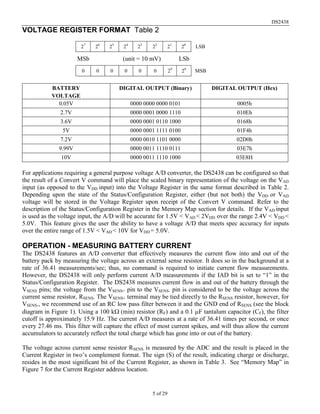 Ds2438 smart battery monitor | PDF