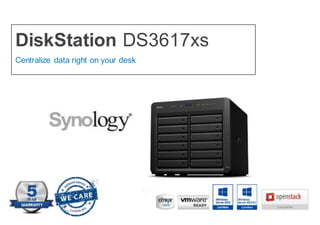 DiskStation DS3617xs
Centralize data right on your desk
 