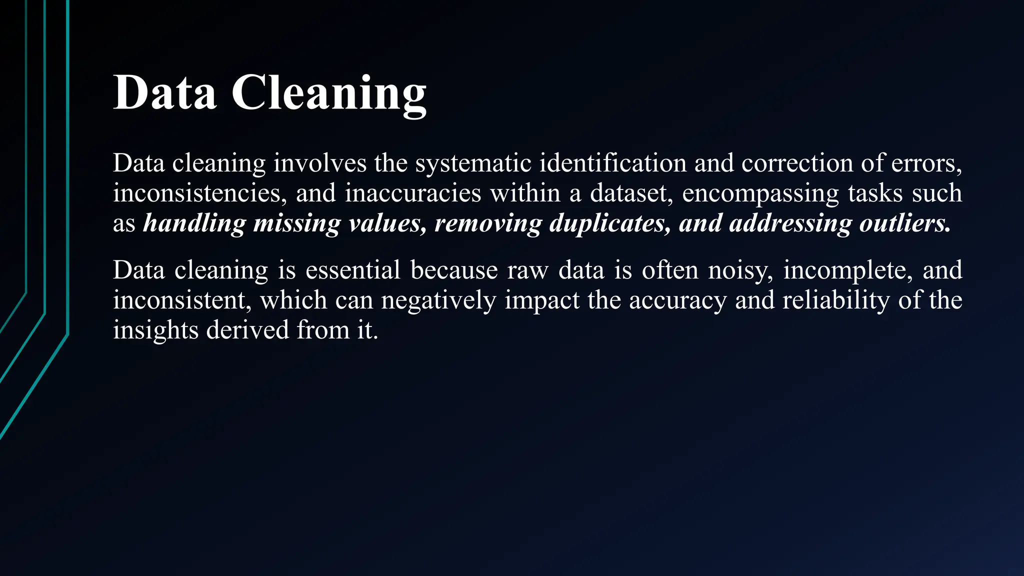Data Science- Data Preprocessing, Data Cleaning. | PPT