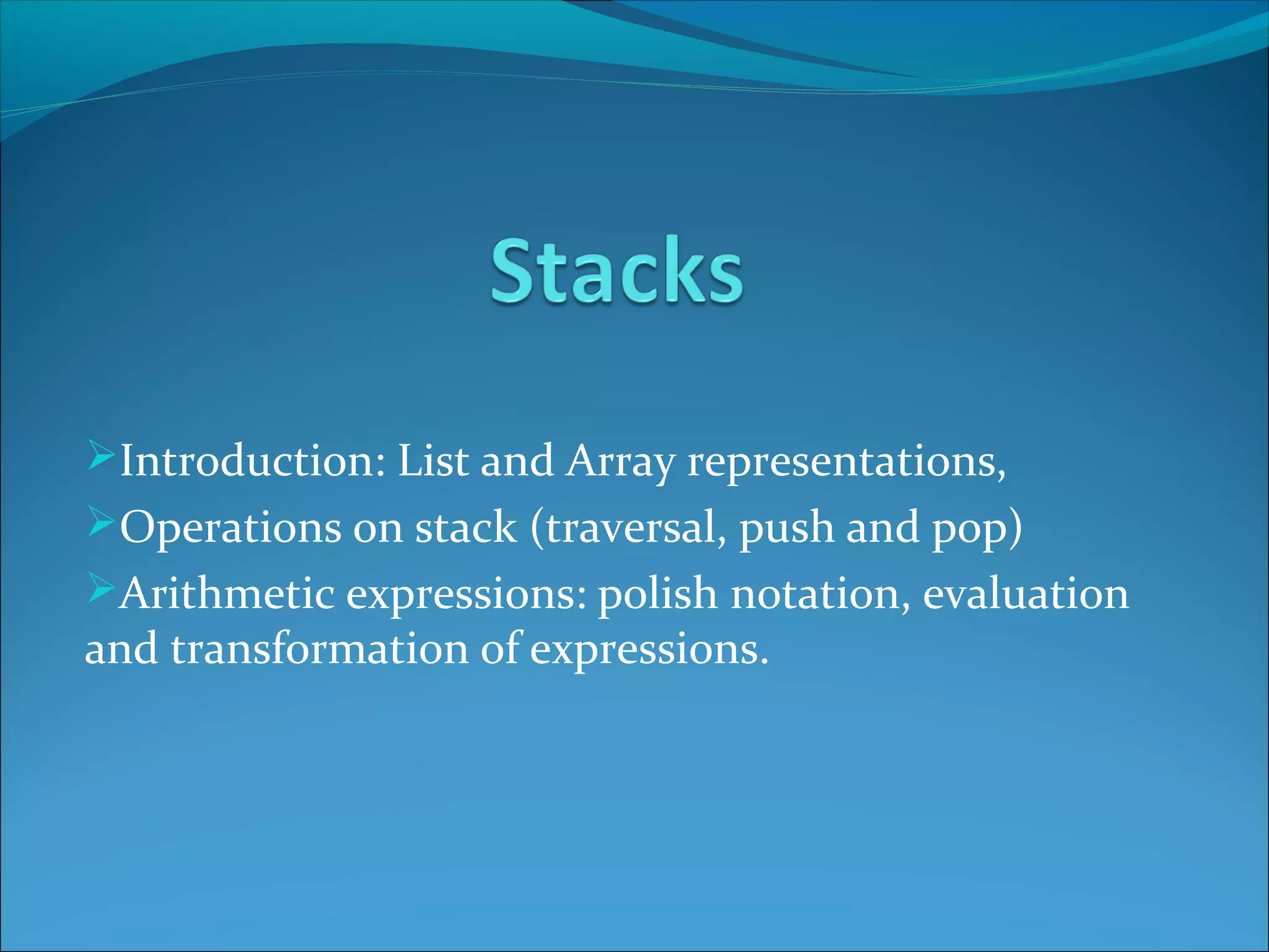 Data Structure and Algorithms Stacks | PPT