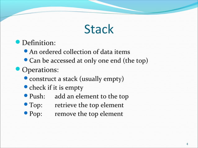 Data Structure and Algorithms Stacks | PPT