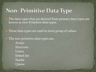 Data Types - Premetive and Non Premetive | PPTX | Programming Languages ...