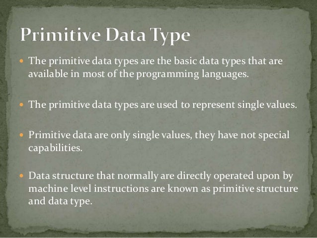Data Types - Premetive and Non Premetive
