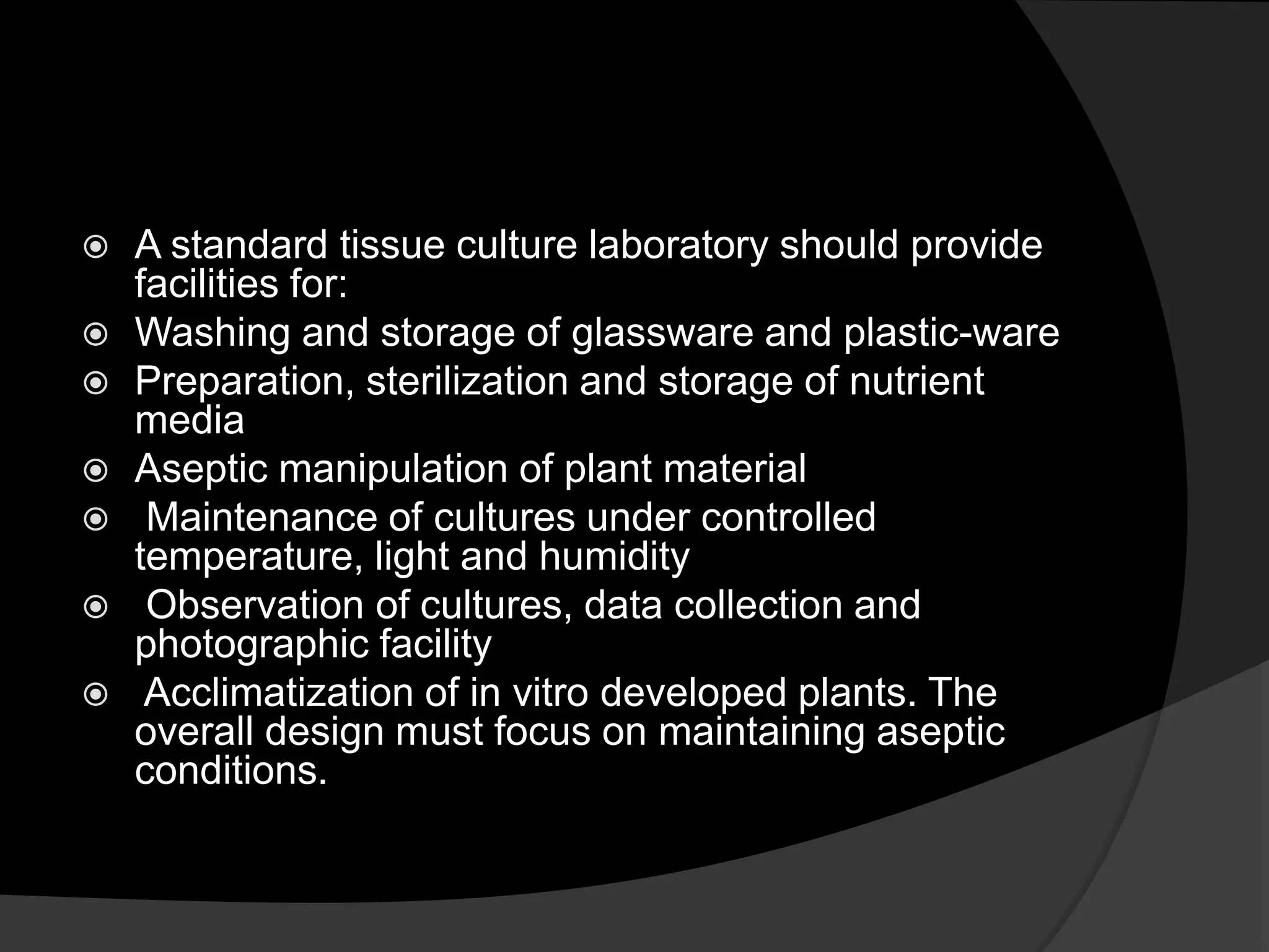 4068 plant tissue culture lab design | PPTX