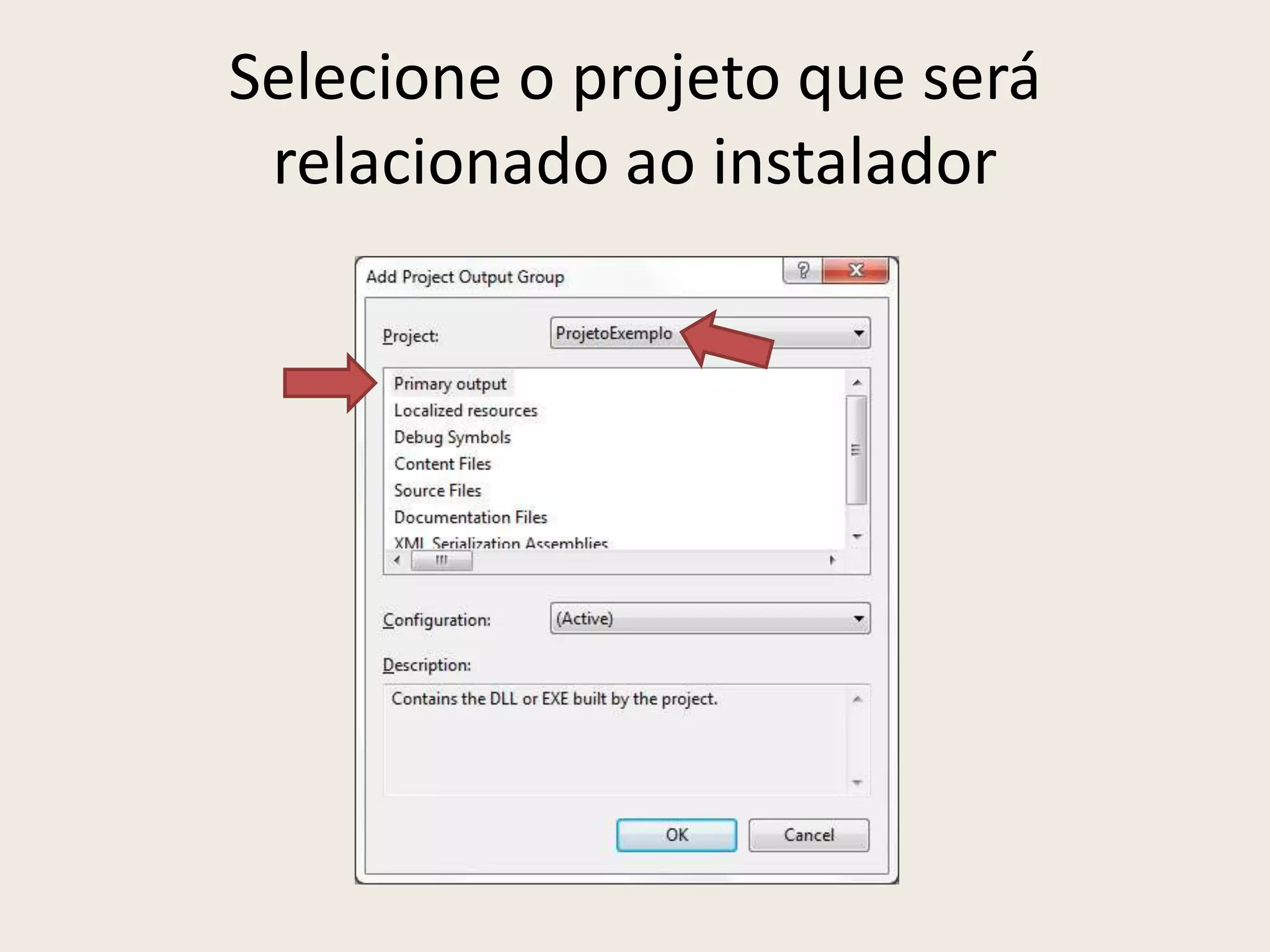 Selecione o projeto que será
relacionado ao instalador
 