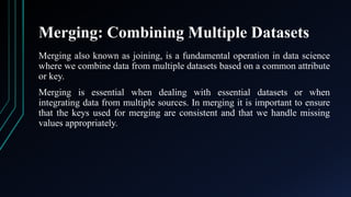 Data Preprocessing- Feature Selection and Merging. | PPTX