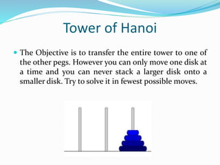 Data Structure and Algorithms The Tower of Hanoi | PPT