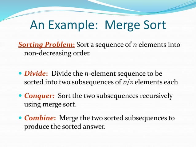 Data Structure and Algorithms Merge Sort | PPT