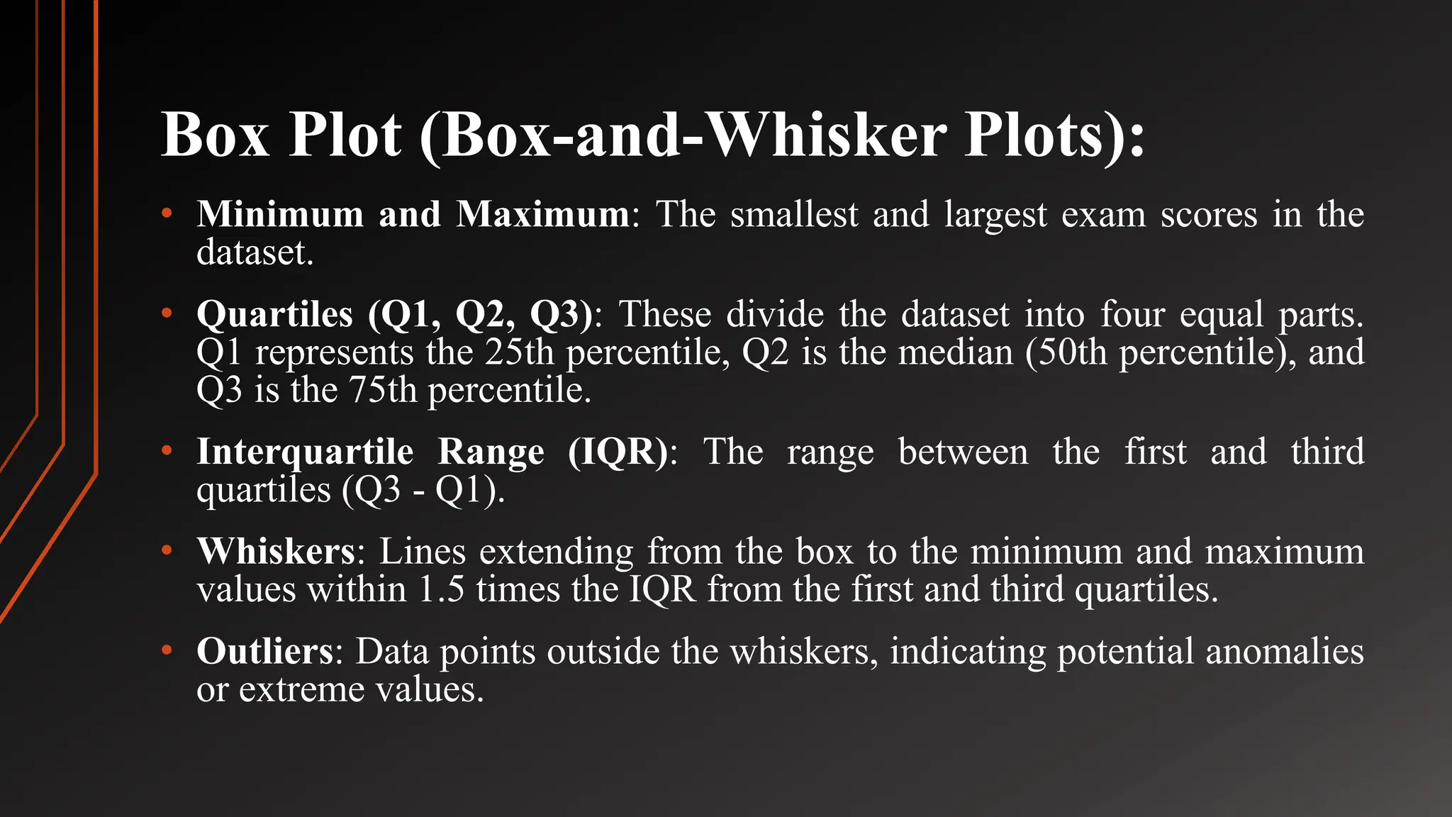 Visualization Techniques- Box plot, Line Chart, Scatter plot, Bar chart ...