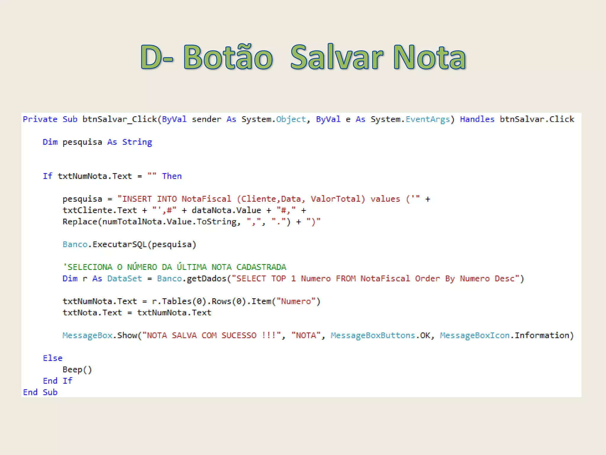 Visual Basic 2010 - Criando uma aplicação de Controle de Notas