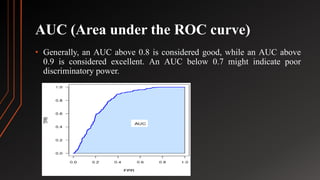 Model Evaluation Matrix: Confusion Matrix, F1 Score, ROC curve AUC | PPTX