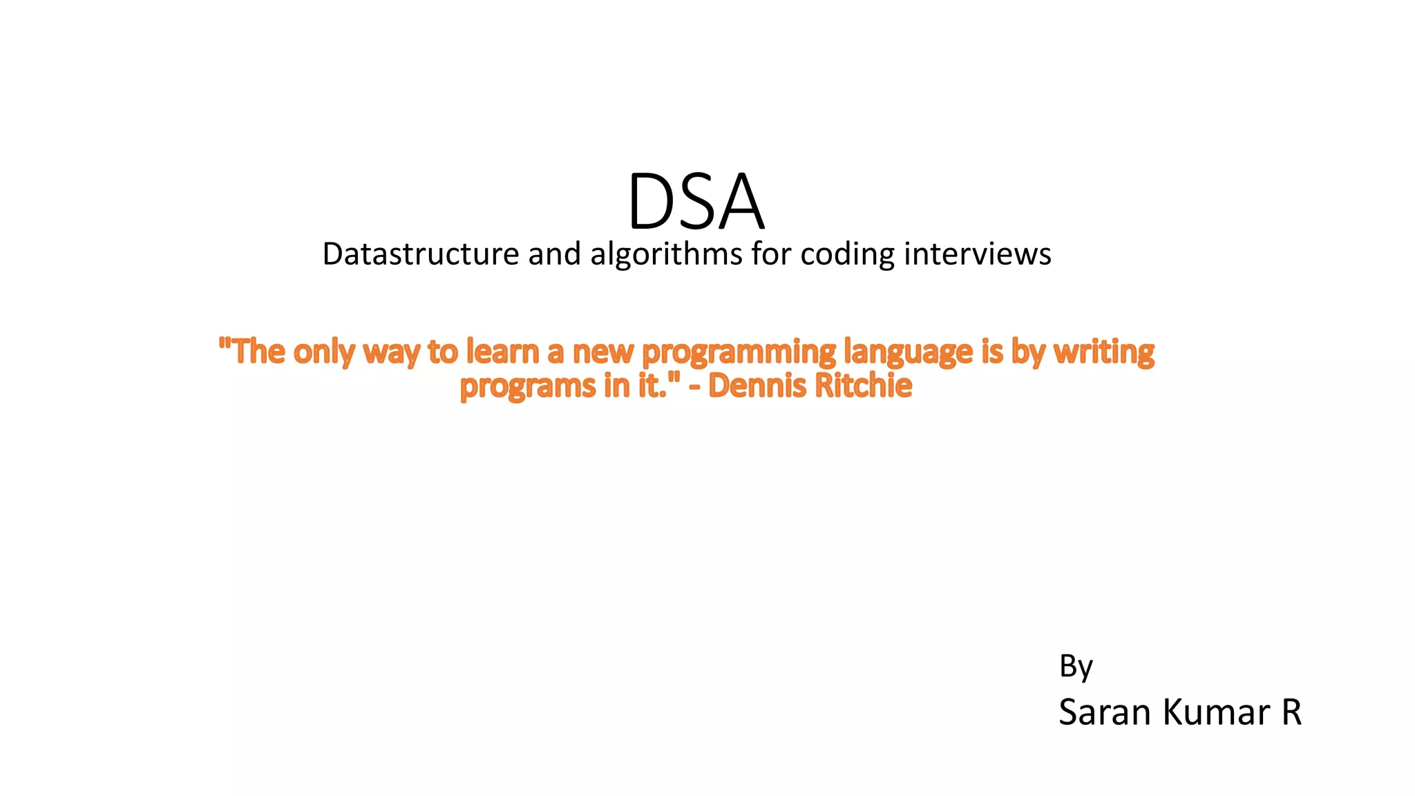 DSA in java | PPTX