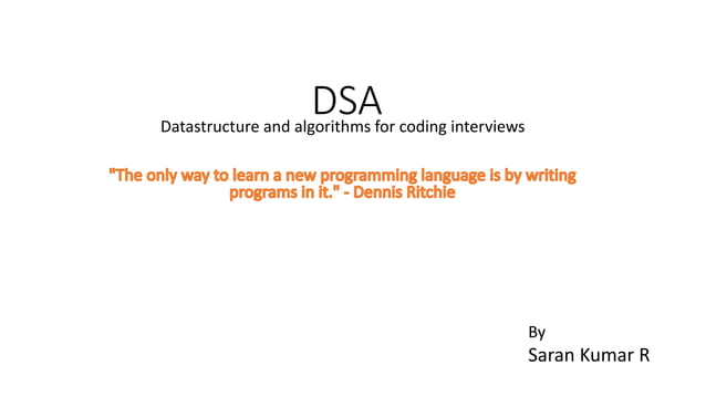 DSA in java | PPTX