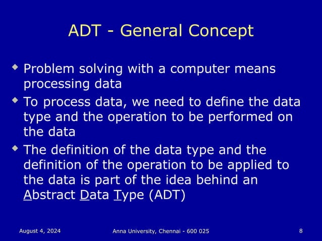 DAta structure and algorithm presentation | PPT | Free Download