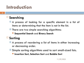 DSA-Chapter 3 - Sorting and Searching Algorithms - Student.pptx
