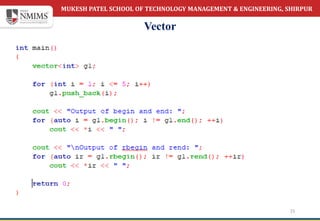 MUKESH PATEL SCHOOL OF TECHNOLOGY MANAGEMENT & ENGINEERING, SHIRPUR
Vector
15
 