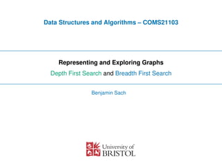 Depth First Search and Breadth First Search | PPT