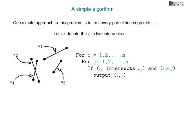Algorithm To Find All Line Segment Intersections Given N Lines – UQCC
