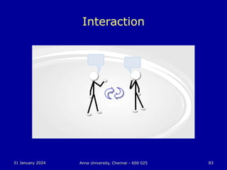 31 January 2024 Anna University, Chennai - 600 025 83
Interaction
 