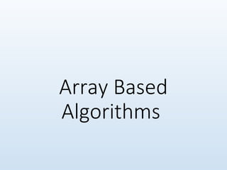 ppt an array based algorithm for simultaneous... dsa2ndlecture-1-260204142505-58820d67.ppt