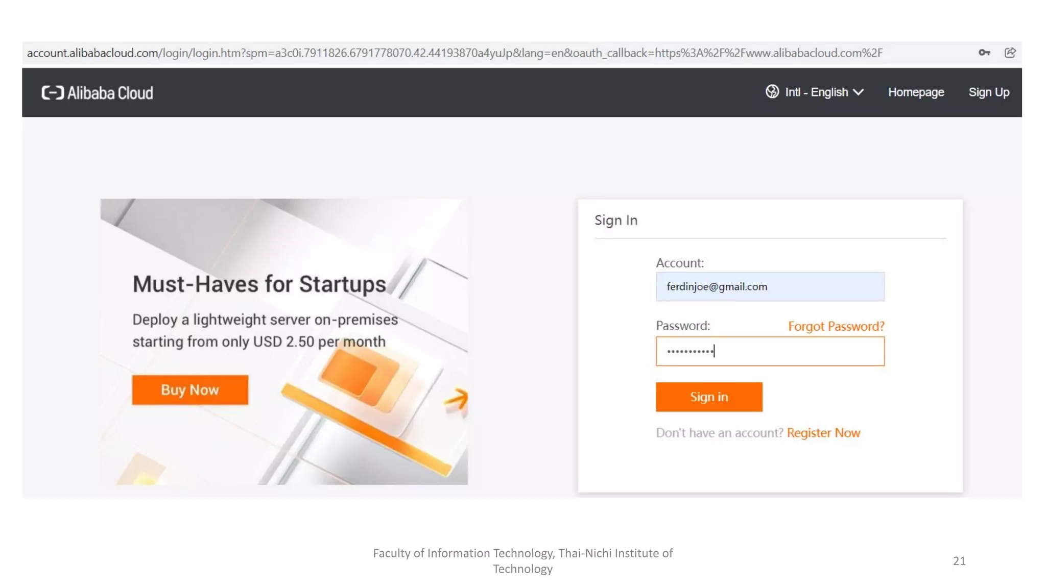 Faculty of Information Technology, Thai-Nichi Institute of
Technology
21
 