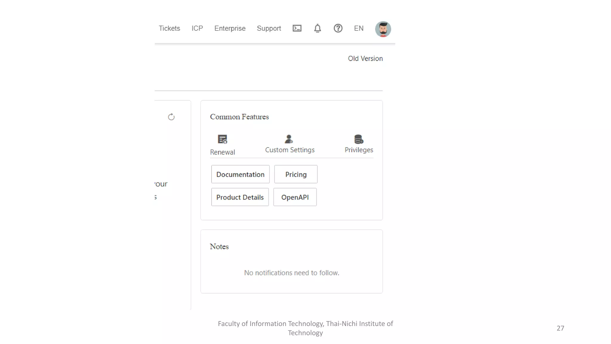 Faculty of Information Technology, Thai-Nichi Institute of
Technology
27
 