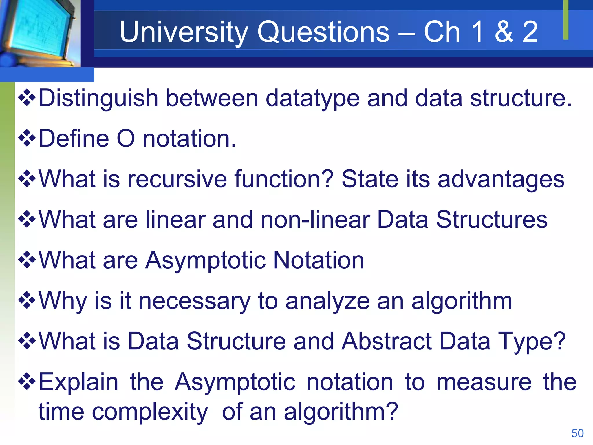 Data Structures and Algorithm Analysis | PPT