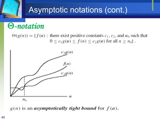 49
Asymptotic notations (cont.)
-notation
 