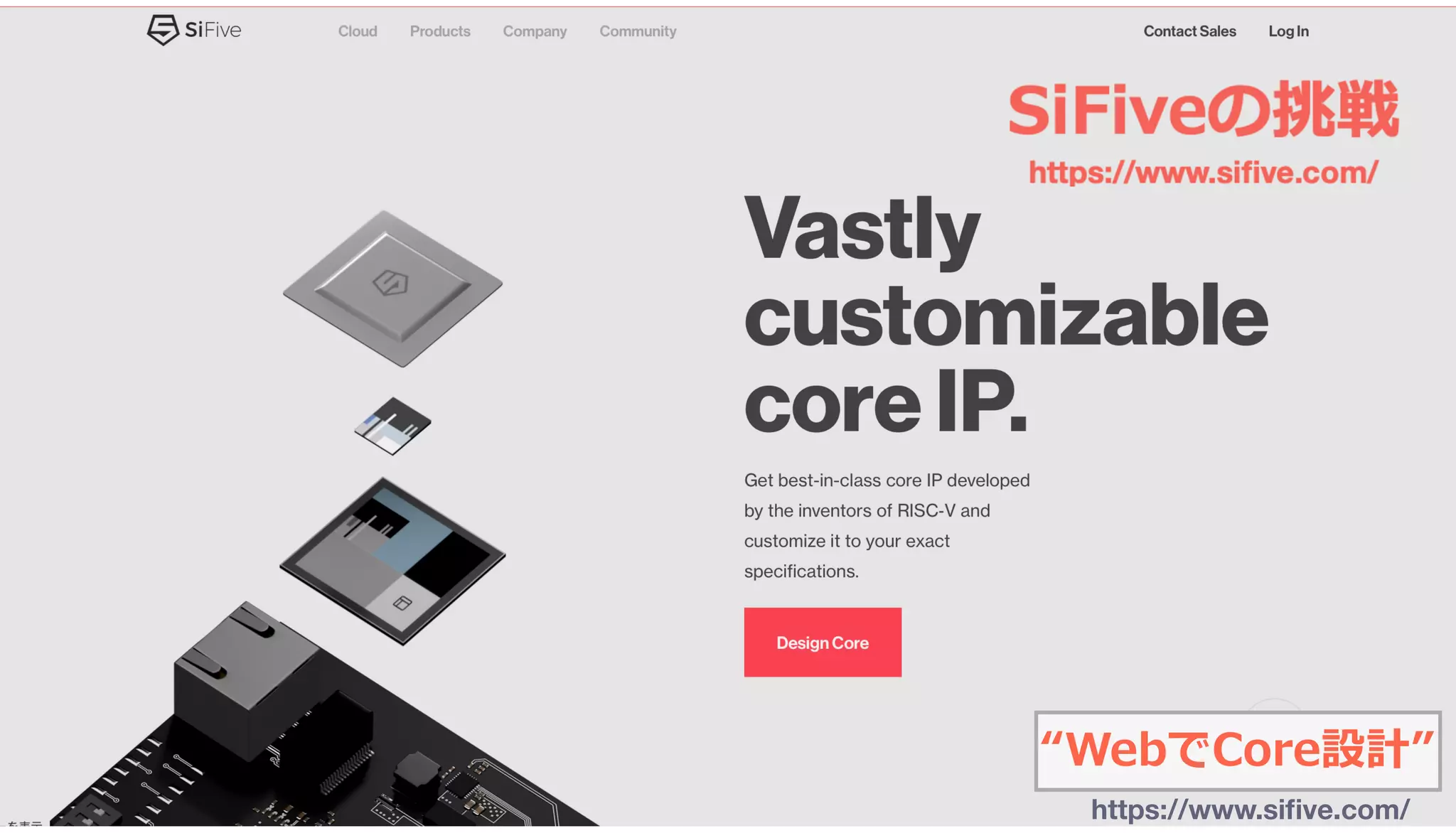 “WebでCore設計”
https://www.siﬁve.com/
 