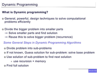 Dynamic Programming and Numerical Solutions in Algorithm Design | PDF