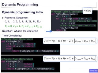 Dynamic Programming and Numerical Solutions in Algorithm Design | PDF