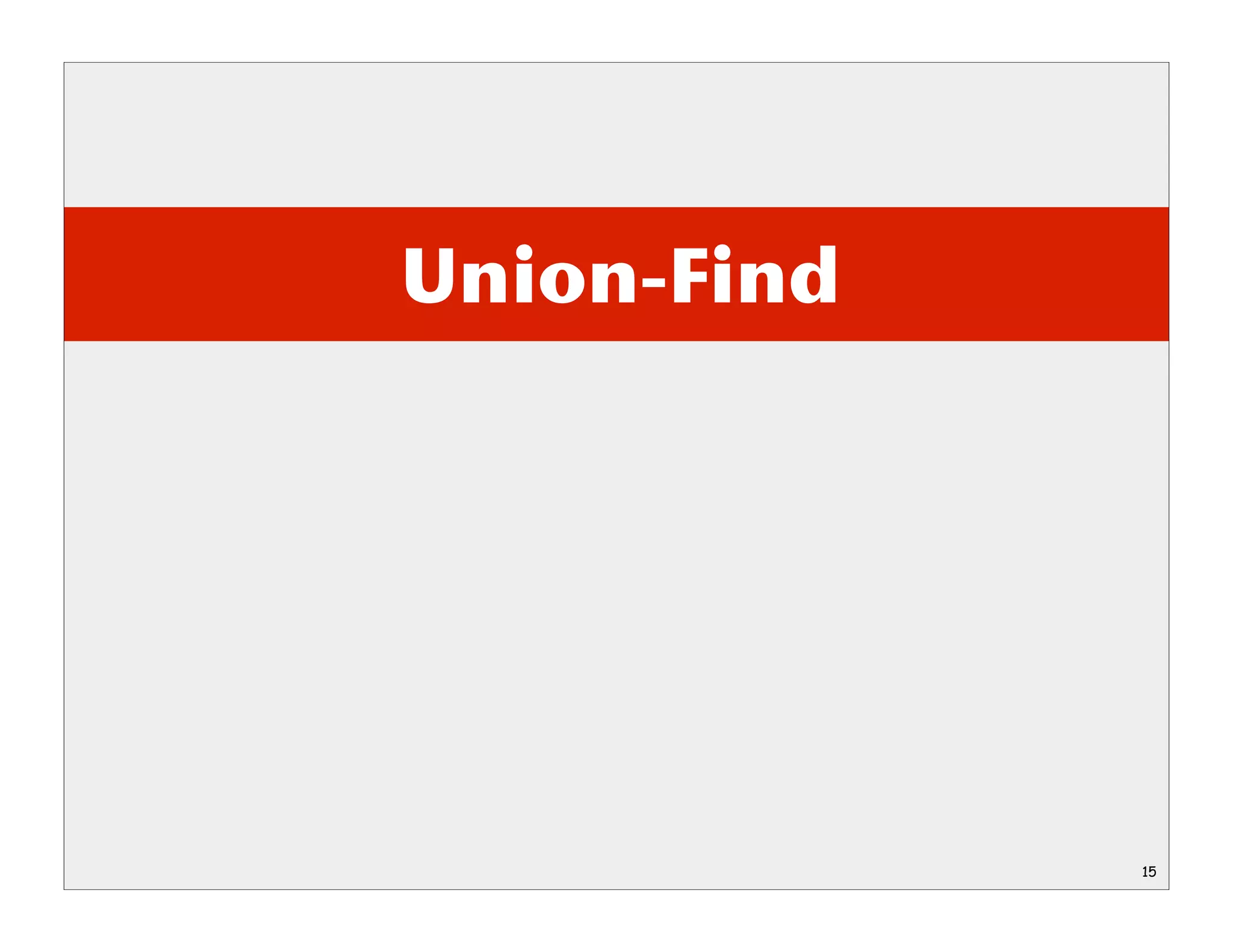 Union-Find




             15
 
