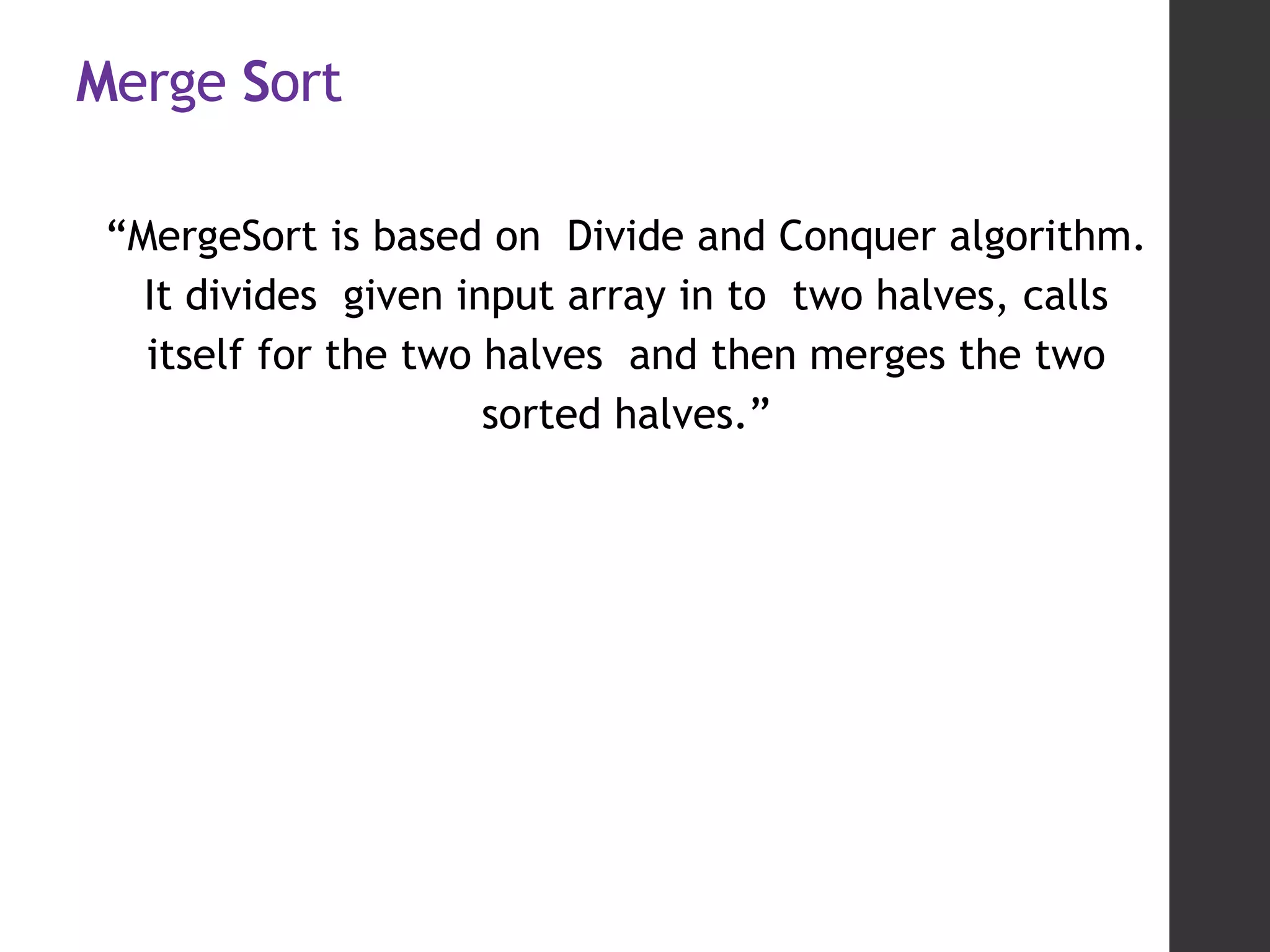 Dsa – data structure and algorithms sorting | PPT