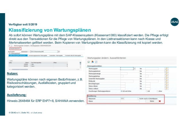 Neuerungen Sap Pm Dsag 19