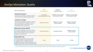 DevOps Motivation: Quality
©DSAG / Deutschsprachige SAP® Anwendergruppe e.V. 8
Source: State of DevOps Report 2017
 