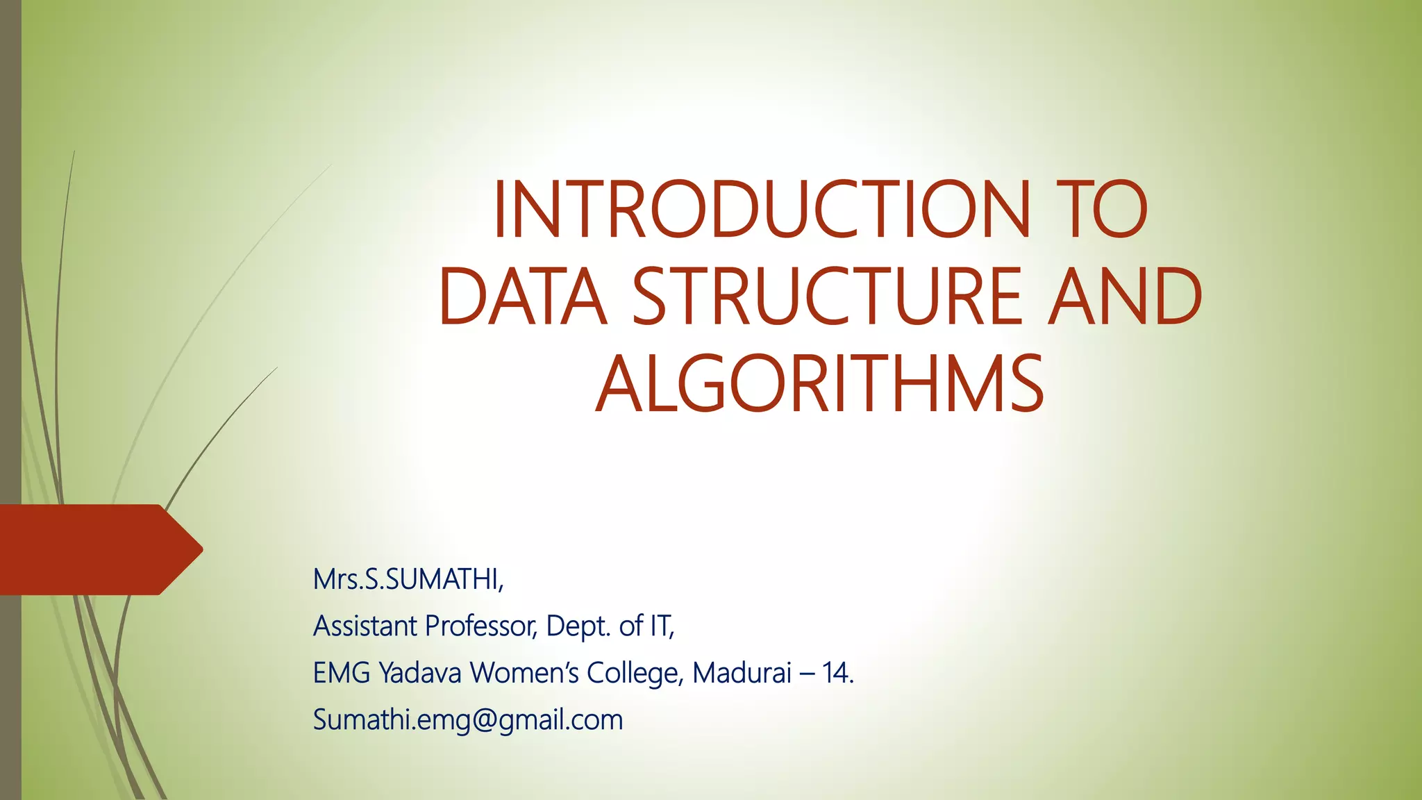 Data Structure and Algorithms | PPT