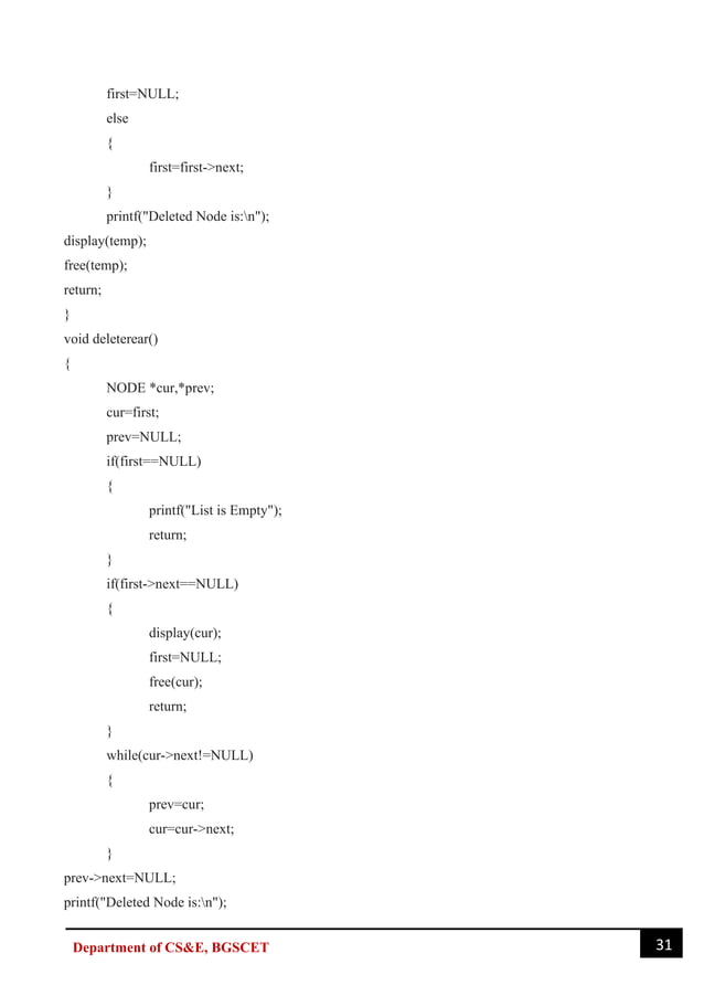 vtu data structures lab manual bcs304 pdf | PDF | Programming Languages ...