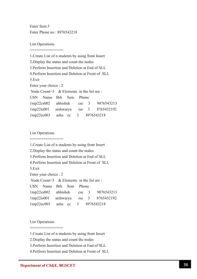 vtu data structures lab manual bcs304 pdf | PDF | Programming Languages ...