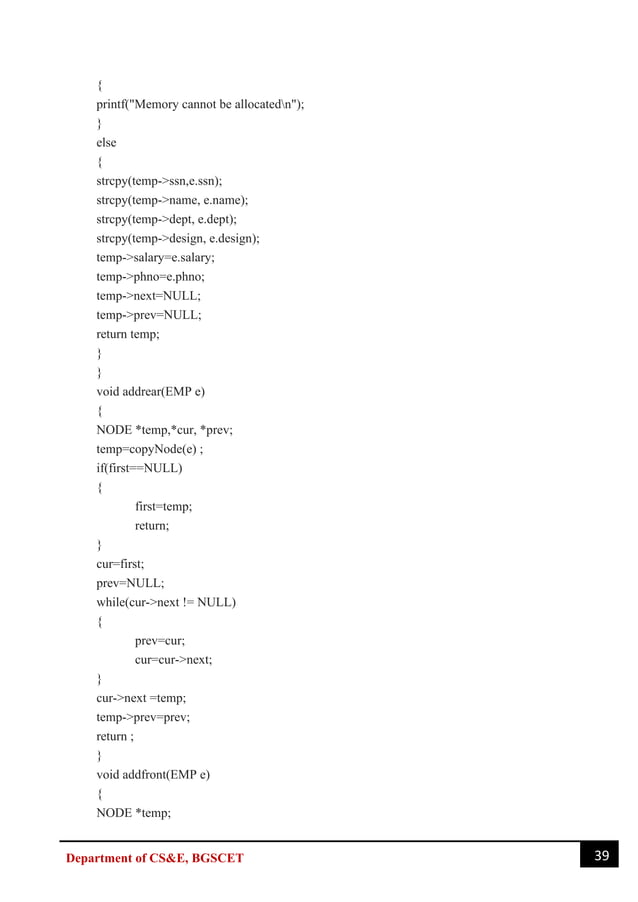 vtu data structures lab manual bcs304 pdf | PDF | Programming Languages ...