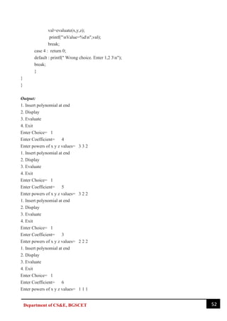 vtu data structures lab manual bcs304 pdf | PDF