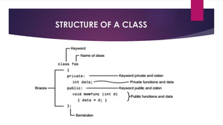 STRUCTURE OF A CLASS
 