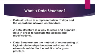 What is Data Structure?
 