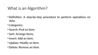 algorithms and data structure for java person | PPT