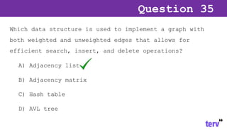 Multiple choice questions related to data structures | PPTX