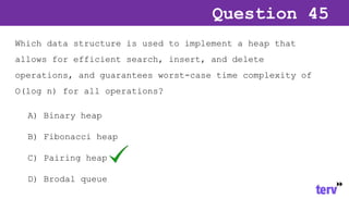 Multiple choice questions related to data structures | PPTX
