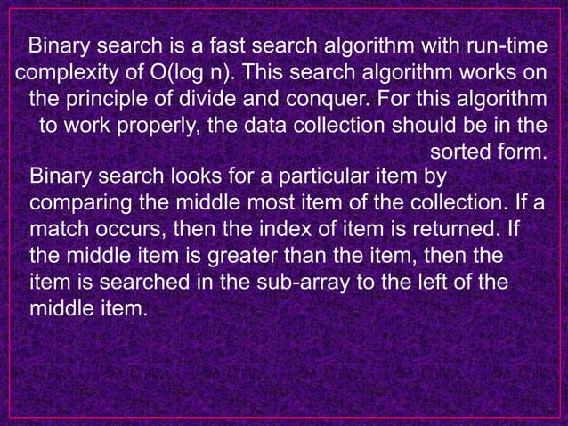 Binary search Algorithm | PPT