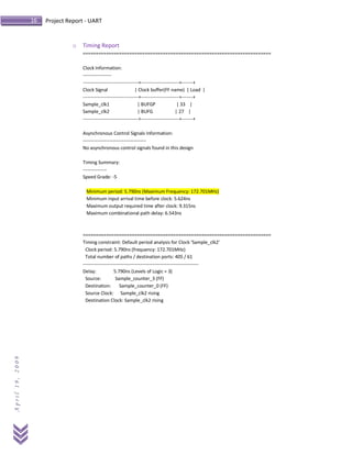 Universal asynchronous receiver-transmitter UART Dsa project report | PDF