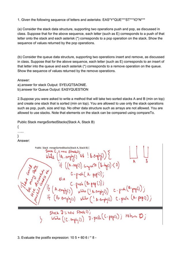 DSA (Data Structure and Algorithm) Questions | PDF | Free Download
