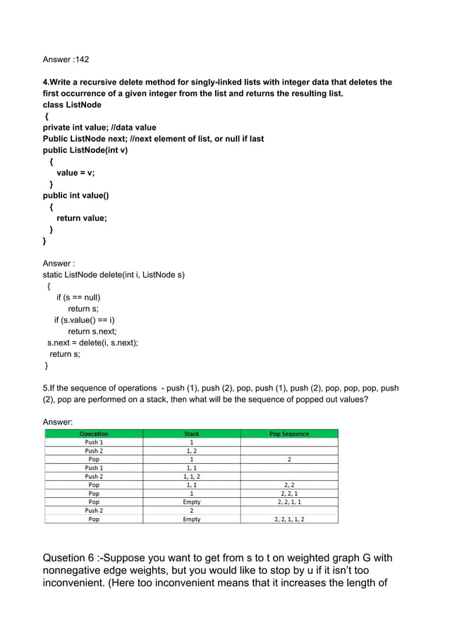 DSA (Data Structure and Algorithm) Questions | PDF